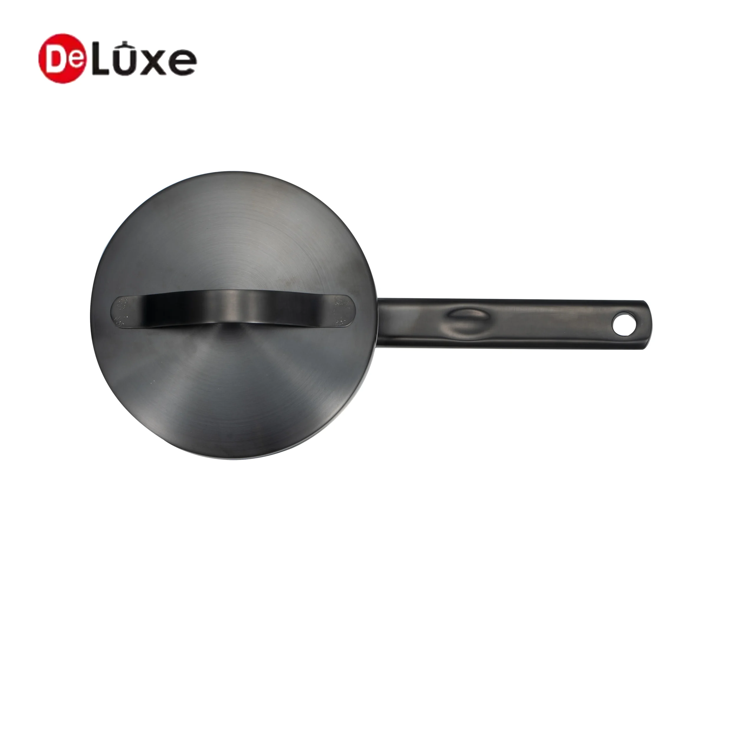 Deluxe black PVD finish stainless steel saucepan with stainless steel lid, suitable for sauce making, boiling and more