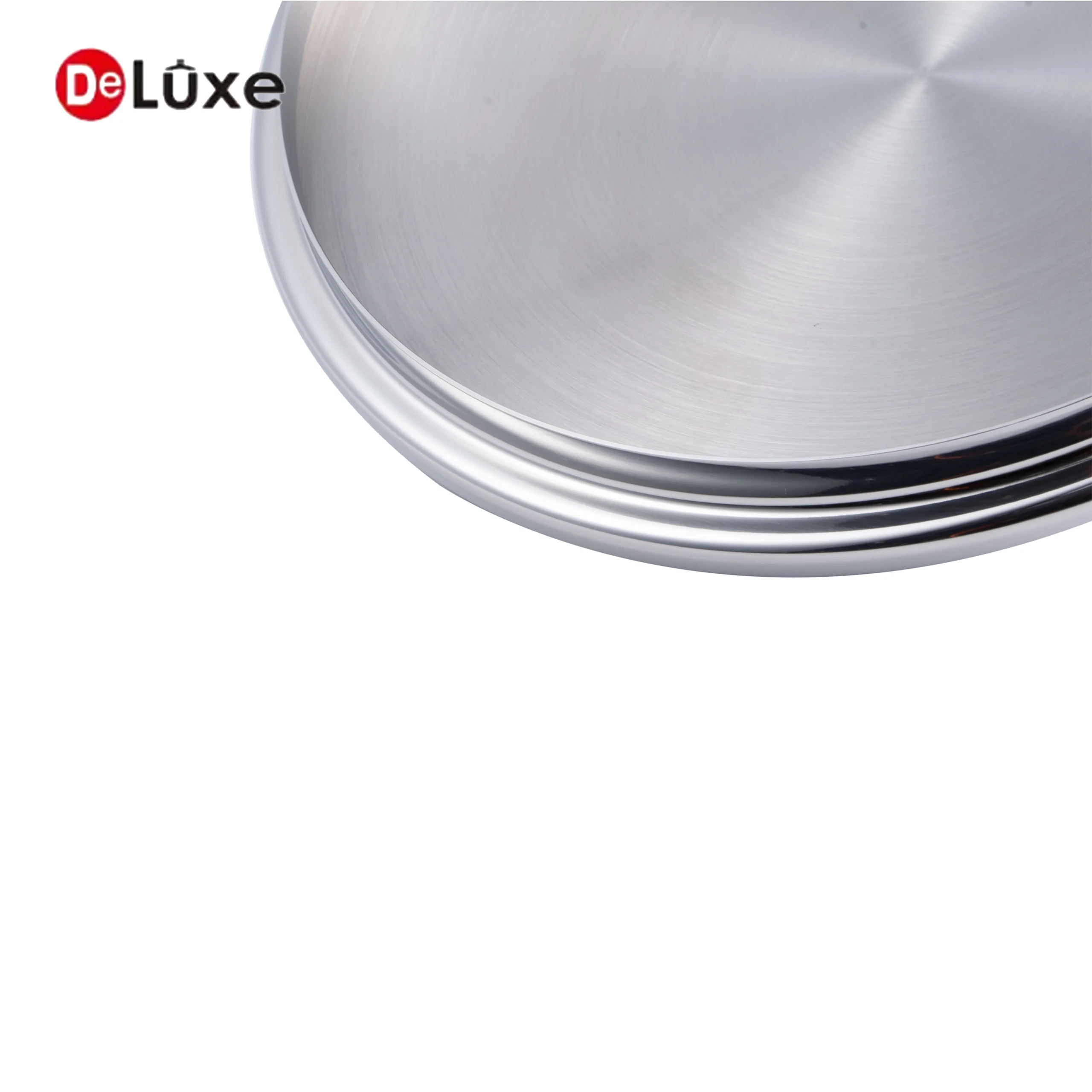 Deluxe one-piece stainless steel lid, matched with 3-layer stainless steel stock pot