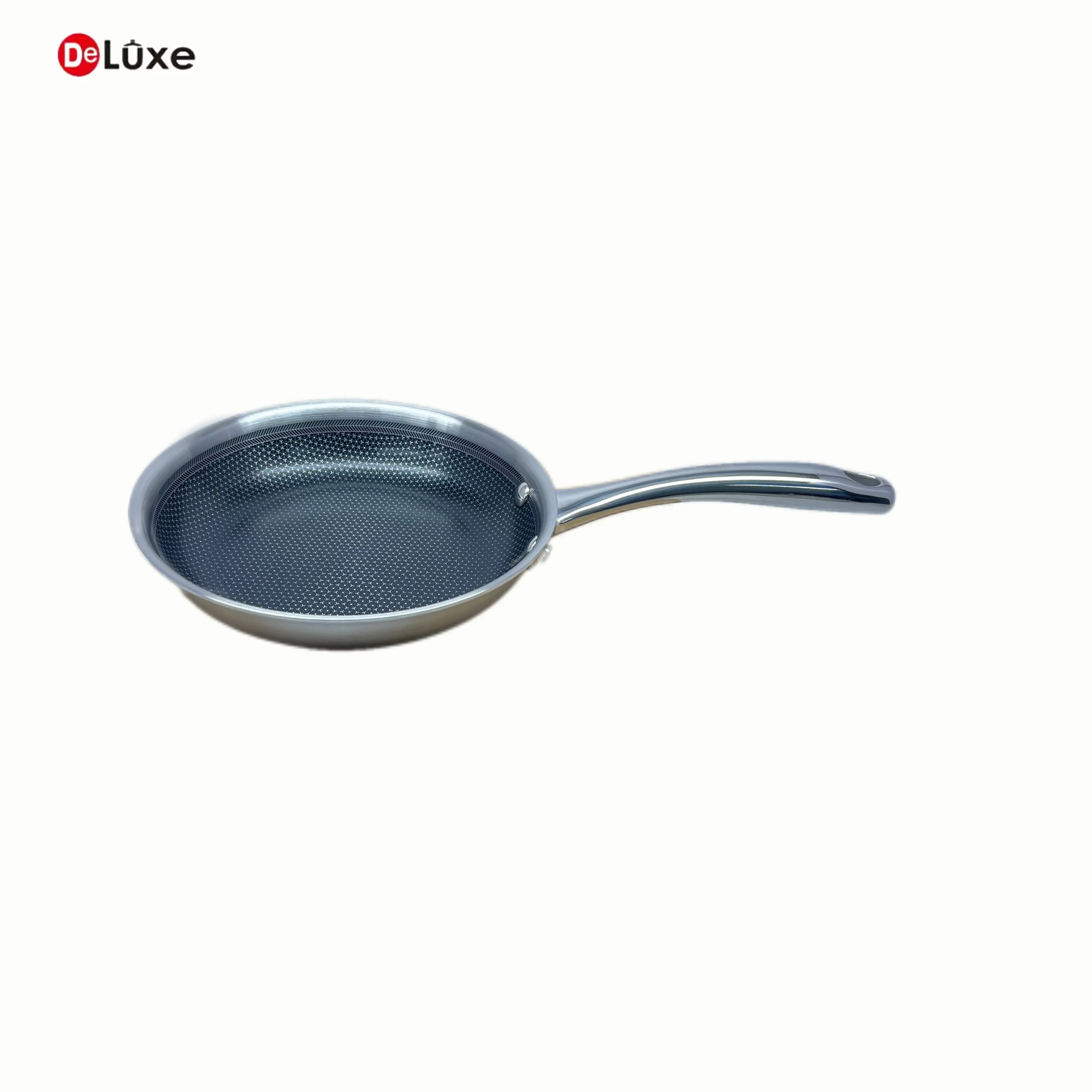 Deluxe 3-Ply 20cm Stainless Steel Frying Pan, Honeycomb Ceramic Nonstick Coating
