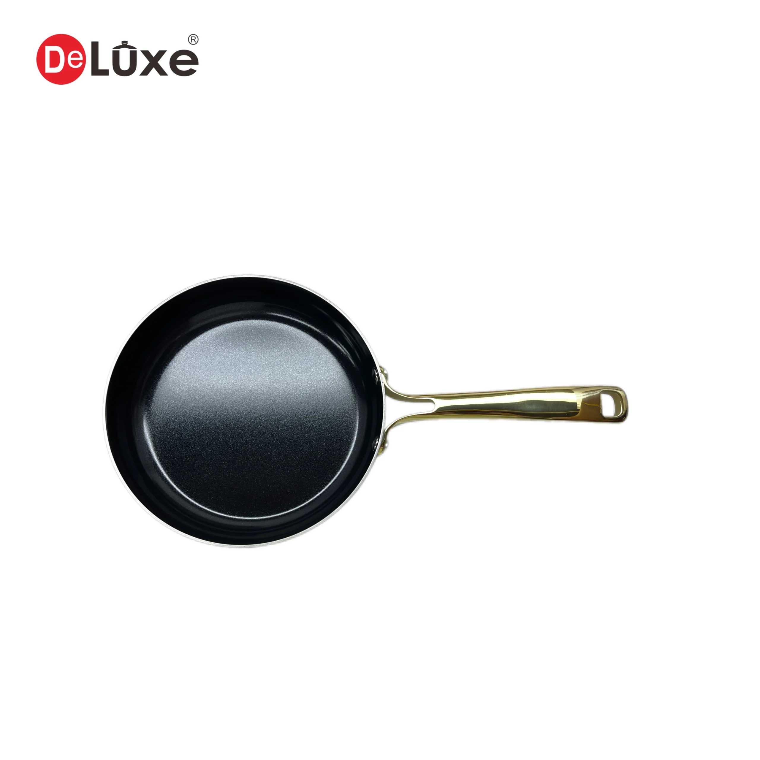 Deluxe Black Non-stick Coated Stainless Steel Saute Pan with Hollow Cast Steel Handle