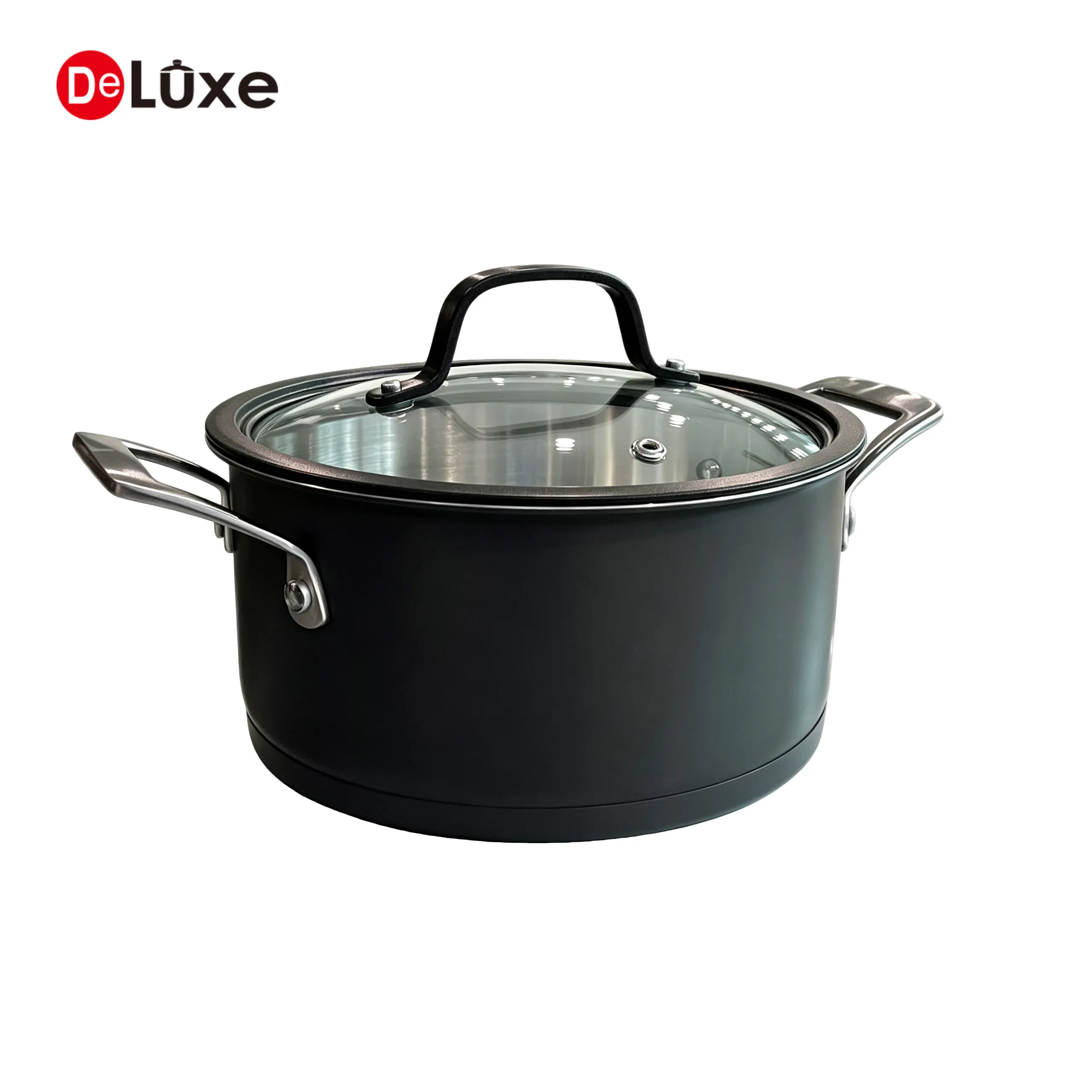 Deluxe wholesale stainless steel stock pot, purple ceramic coated