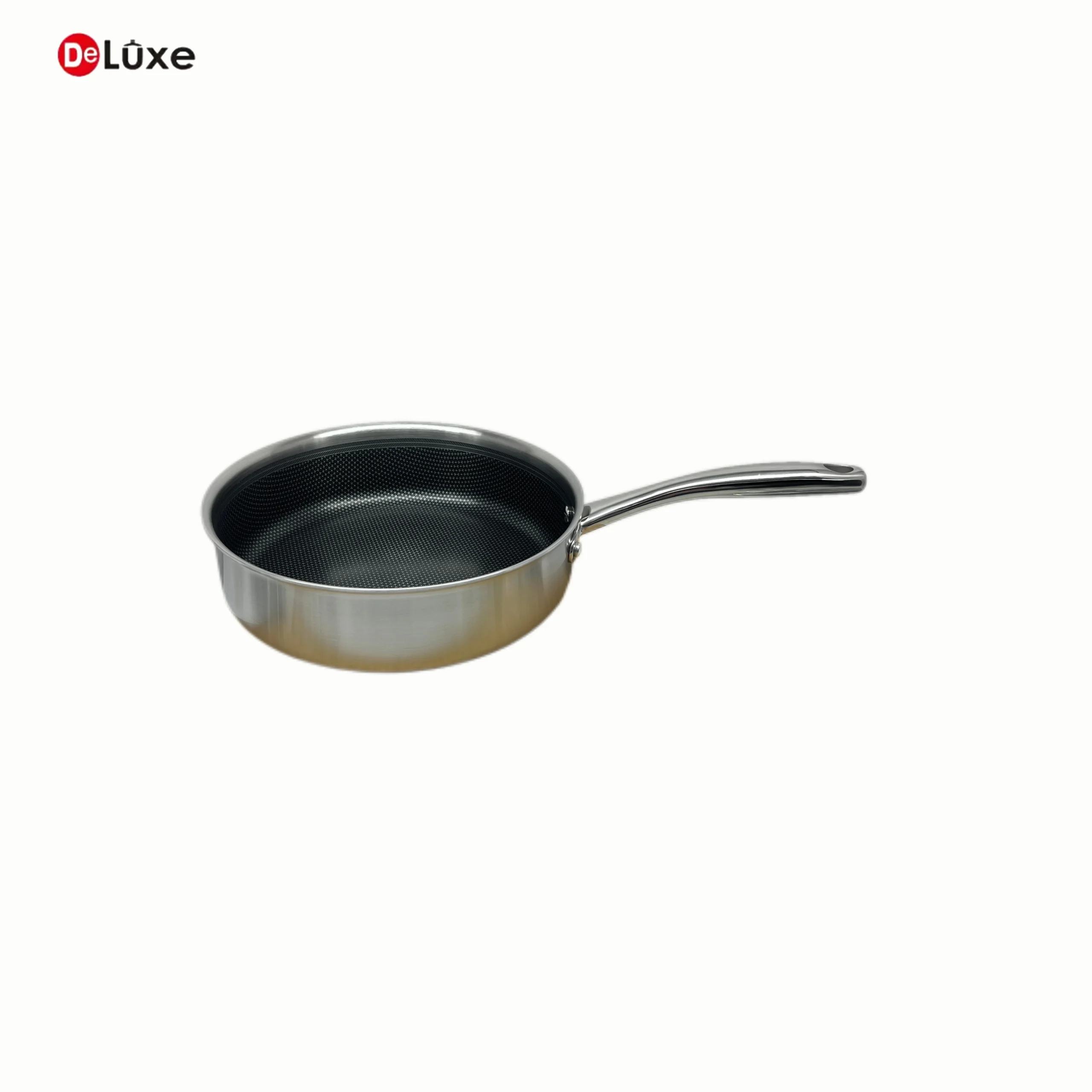 Deluxe 3-Ply Stainless Steel Saucepan, Honeycomb Ceramic Nonstick Coating