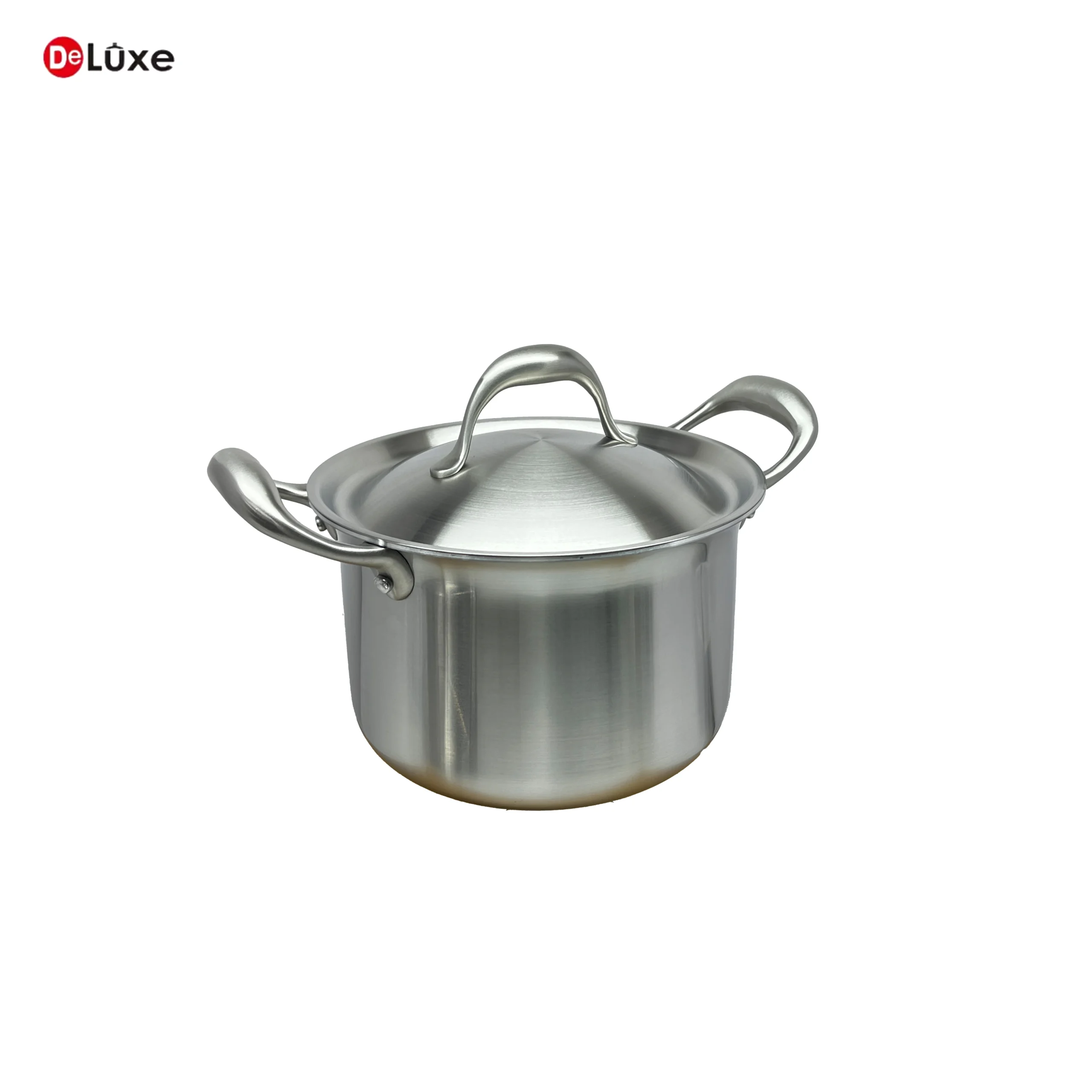 Deluxe 3‑Ply Stainless Steel Stock Pot with Solid Stainless Steel Lid
