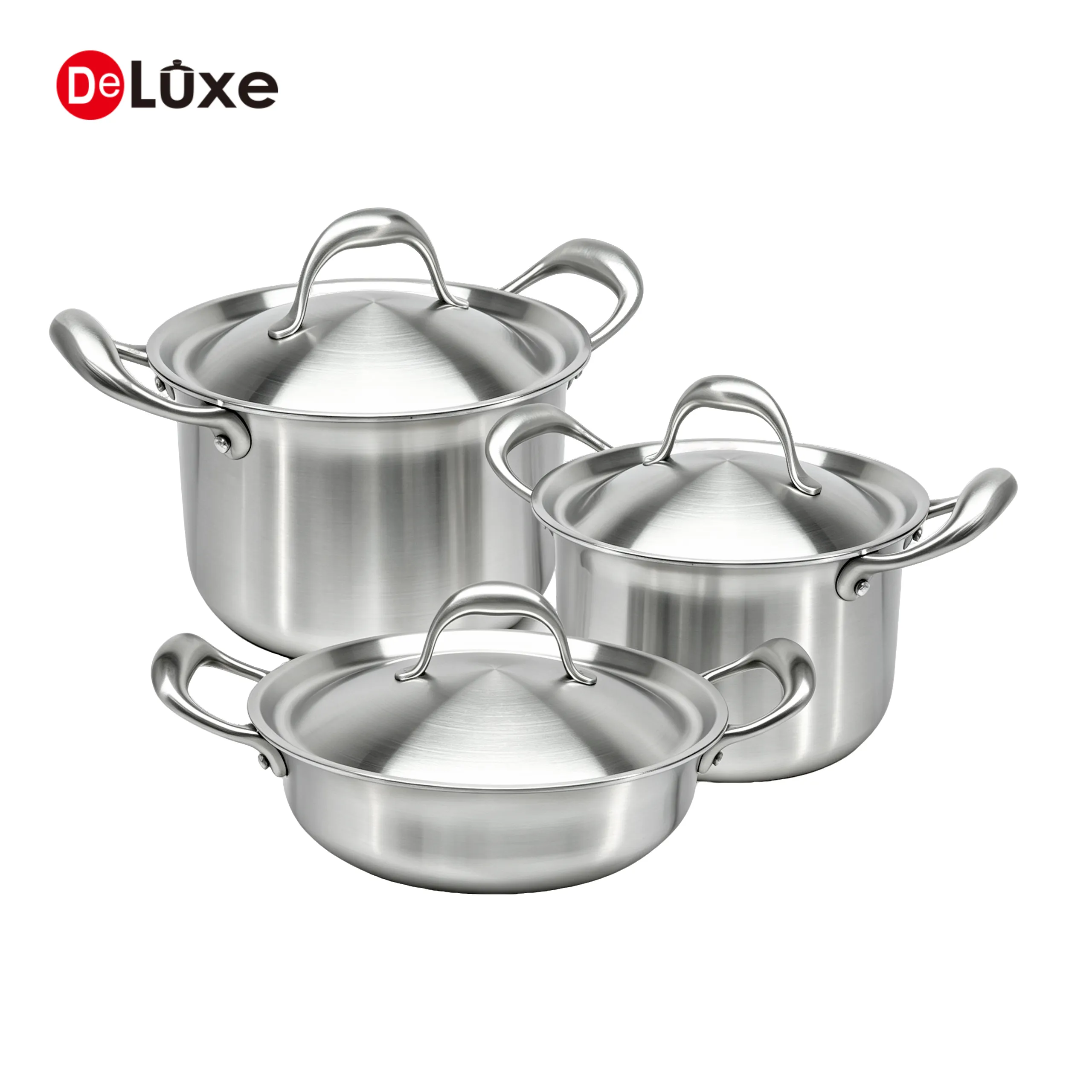 deluxe‑3‑ply‑stainless‑steel‑cookware‑set‑group