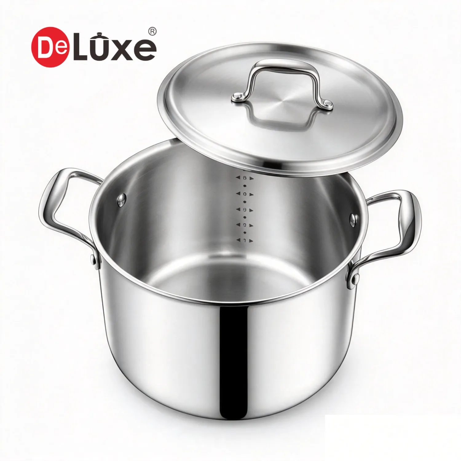 24cm Deluxe 5-Ply 304 Stainless Steel Stock Pot with Stainless Steel Lid