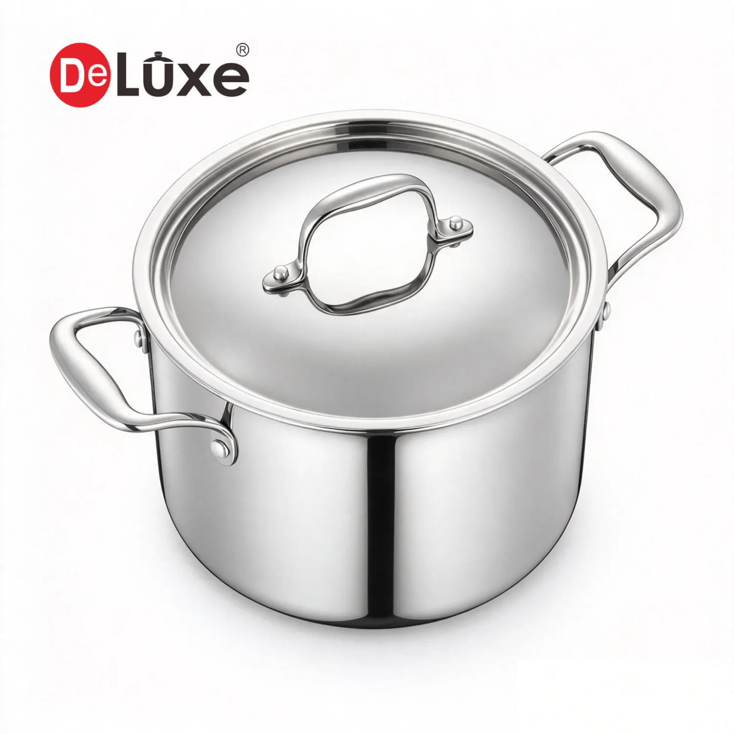 24cm Deluxe 5-Ply 304 Stainless Steel Stock Pot Wholesale