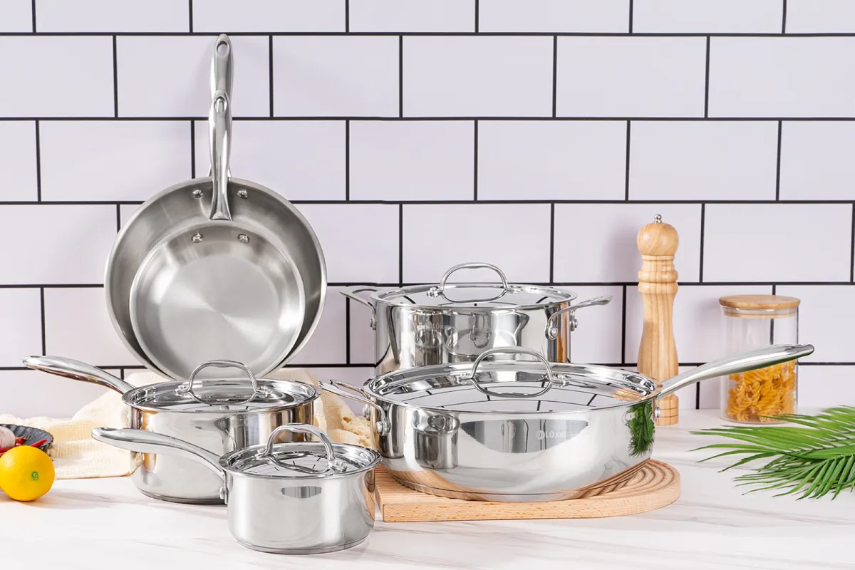 Stainless steel cookware collection manufactured in Yunfu, Guangdong, China
