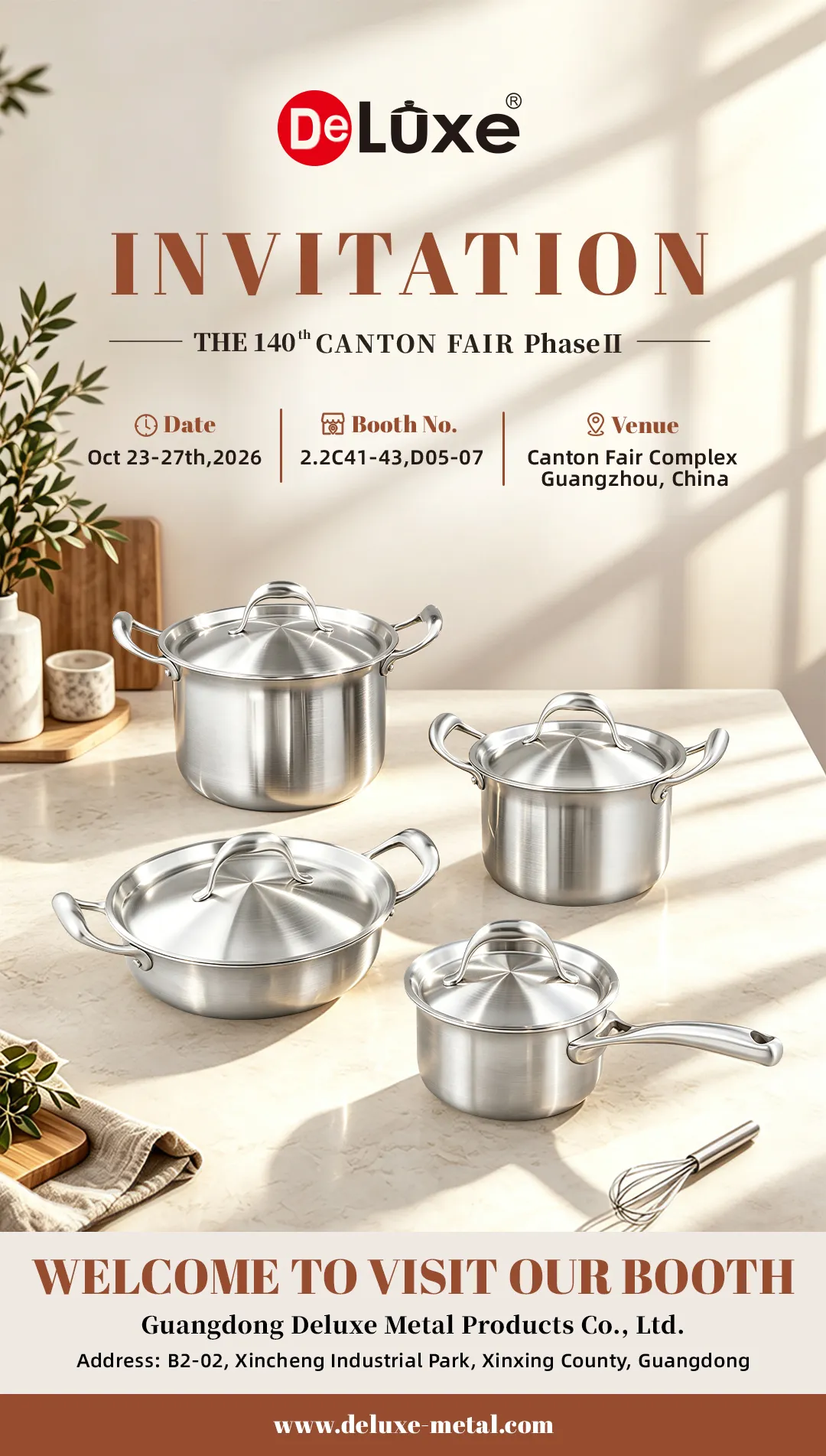Meet DELUXE at the 140th Canton Fair: OEM & ODM Cookware